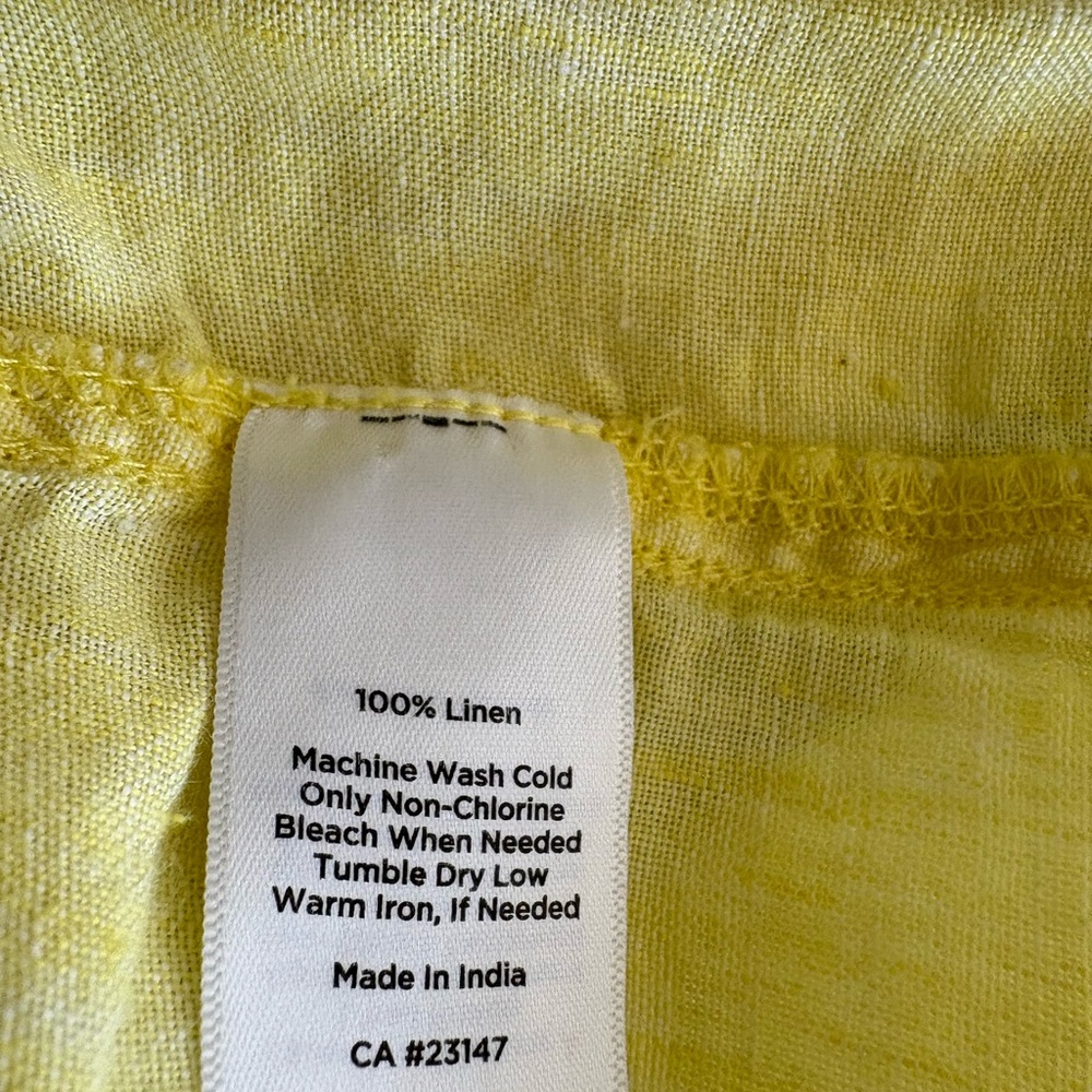 Talbots LinenYellow Tunic, Perfect for Spring! Size LP - Picture 5 of 5